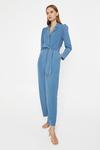 Warehouse Puff Sleeve Belted Jumpsuit thumbnail 2