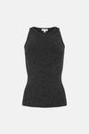 Warehouse Knitted Sparkle Rib Cutaway Vest Top thumbnail 4