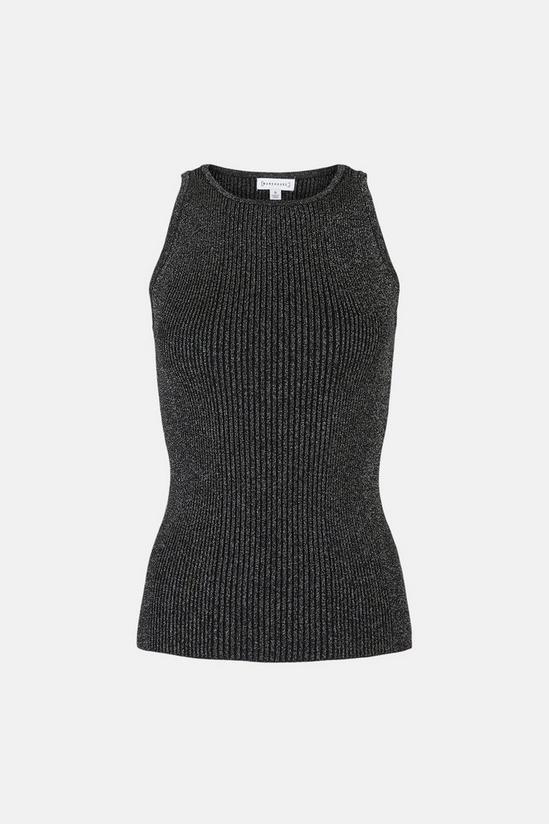 Warehouse Knitted Sparkle Rib Cutaway Vest Top 4