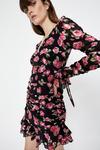 Warehouse Floral Ruched Detail Dress thumbnail 1