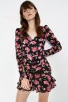 Warehouse Floral Ruched Detail Dress thumbnail 2