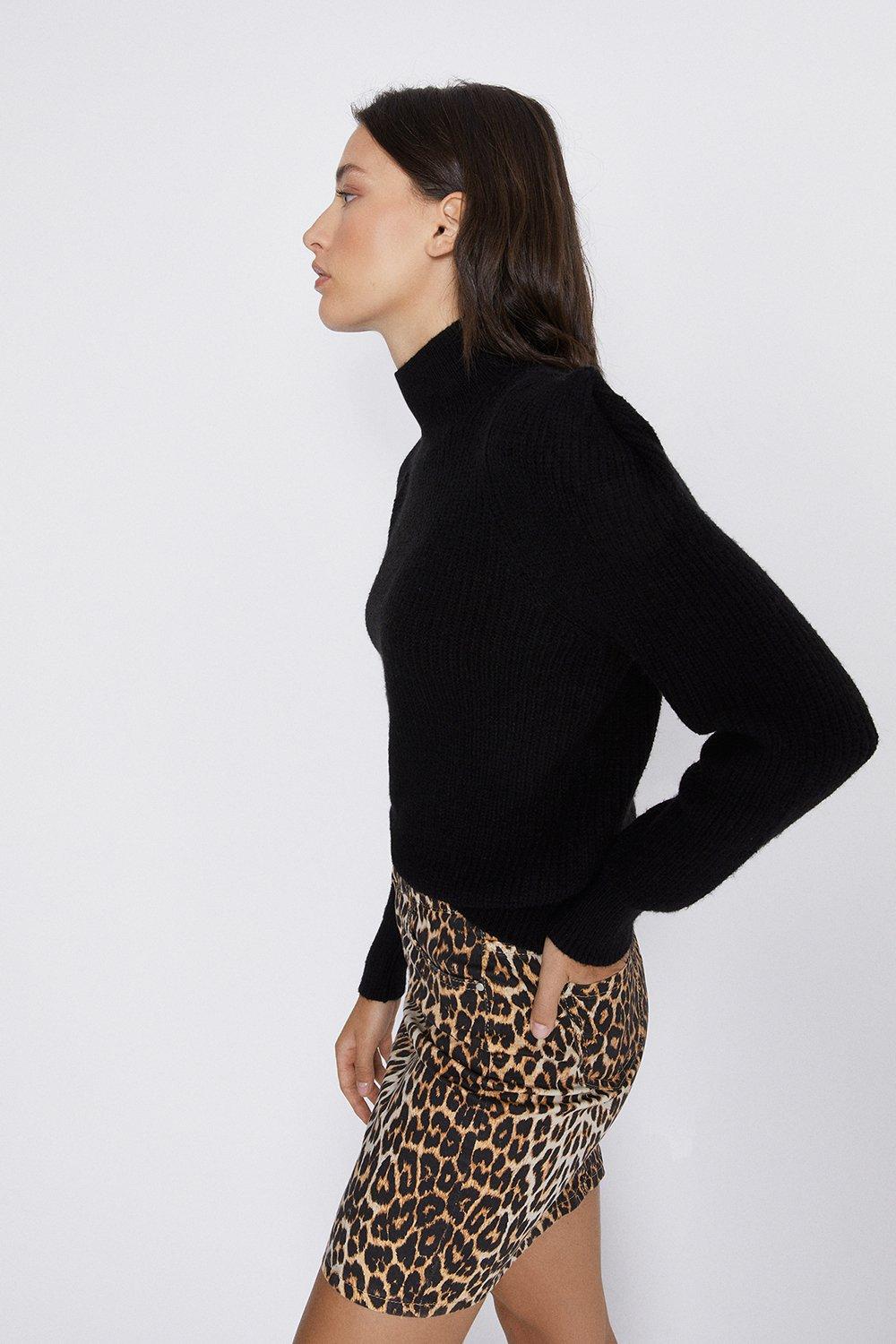 Ae high-waisted leopard print hotsell mini skirt