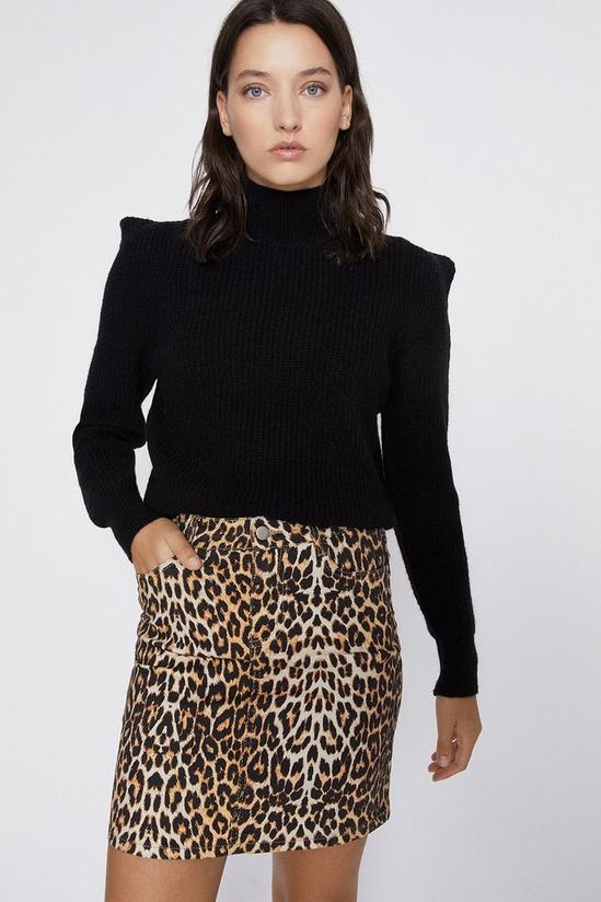 Warehouse Leopard Print Mini Skirt 2