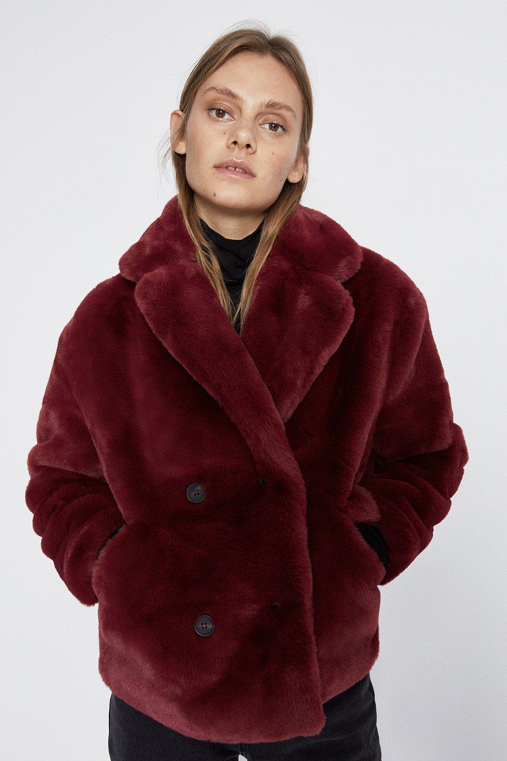 Warehouse faux fur on sale jacket