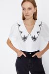 Warehouse Embroidered Collar Detail Blouse thumbnail 2