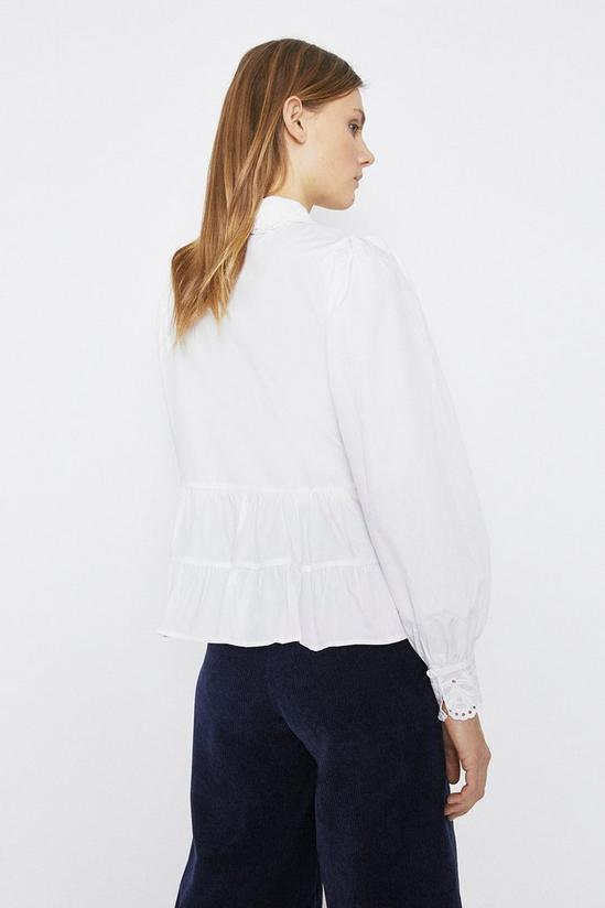 Warehouse Embroidered Collar Tiered Shirt 3