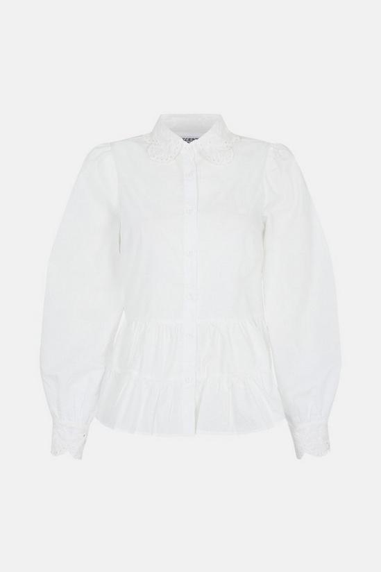 Warehouse Embroidered Collar Tiered Shirt 4
