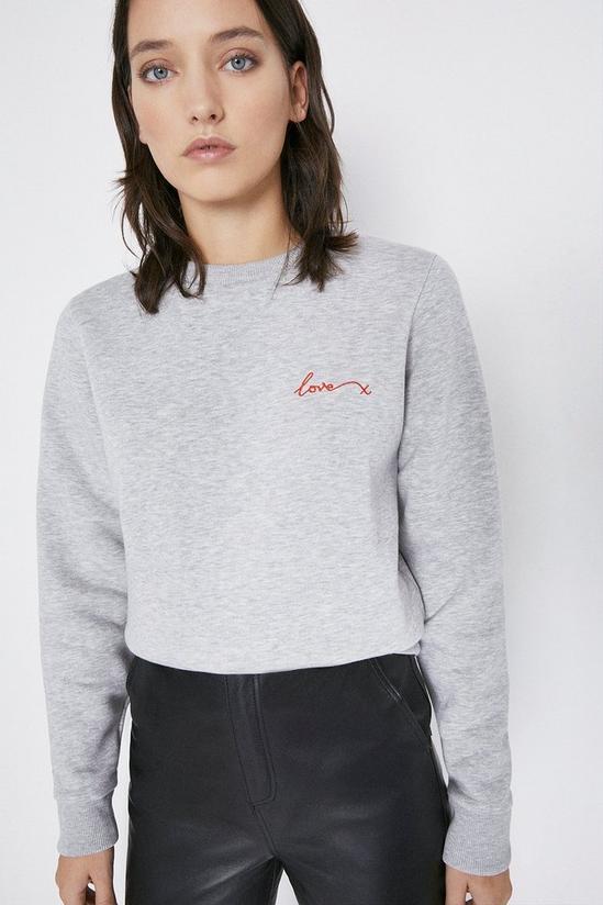 Warehouse Love Embroidered Sweatshirt 1
