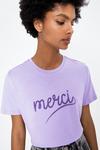 Warehouse Merci Flocked T-Shirt thumbnail 1