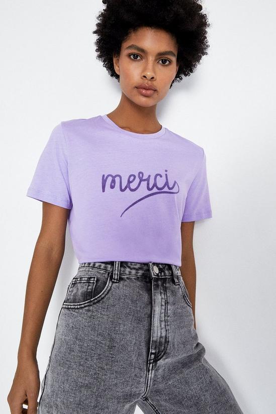 Warehouse Merci Flocked T-Shirt 2