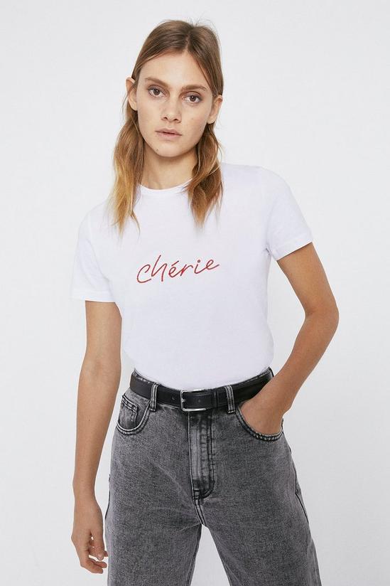 Warehouse Cherie Embroidered T-Shirt 1