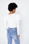 Warehouse Puff Sleeve Ruched Detail Top thumbnail 3
