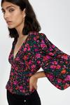 Warehouse Floral Ruched Detail Top thumbnail 1