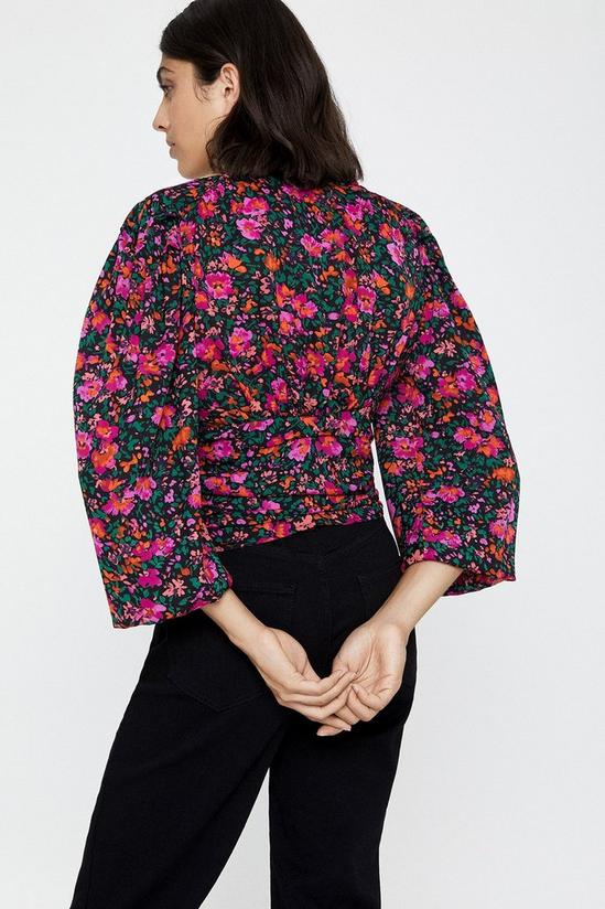 Warehouse Floral Ruched Detail Top 4