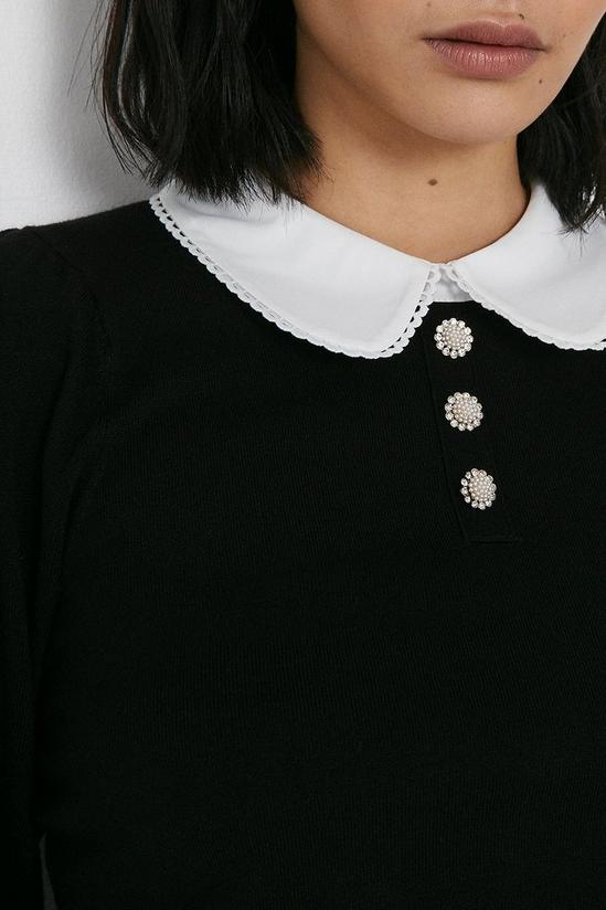 Warehouse Collar And Pearl Button Jumper 2