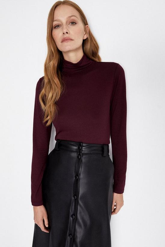 Warehouse Long Sleeve Roll Neck Top 1