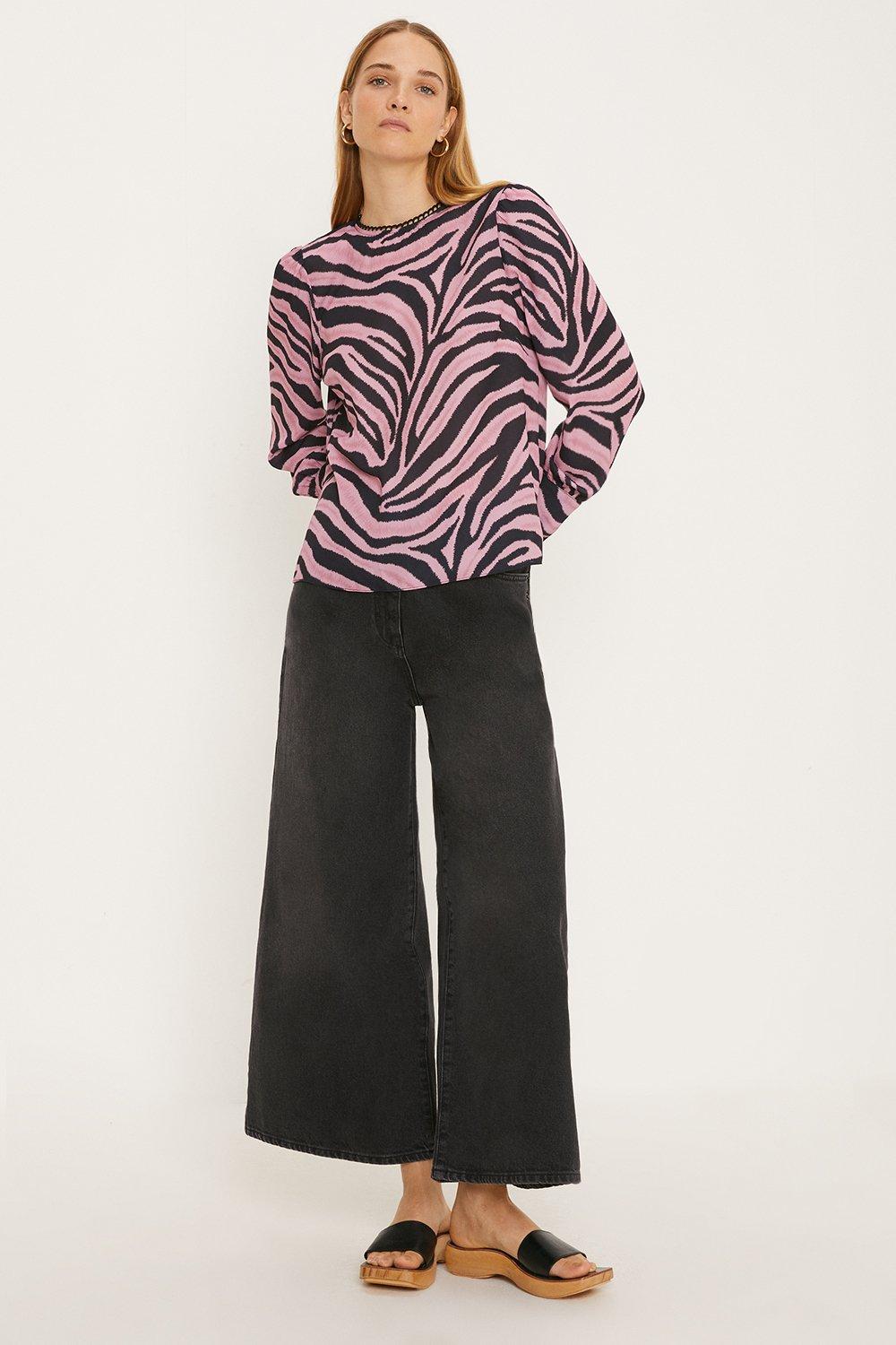 pink zebra blouse