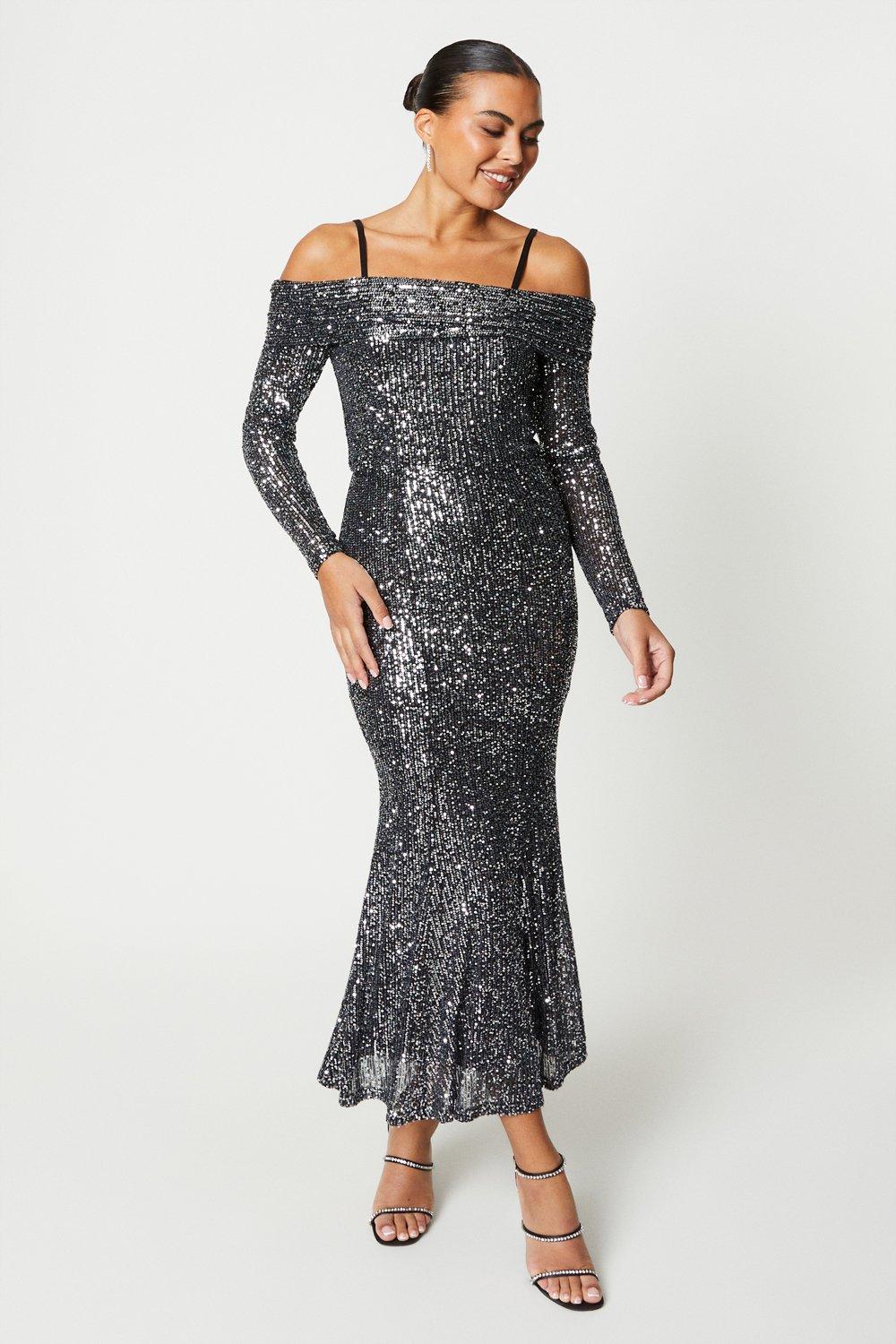 Dresses | Cami Sequin Midi Dress | Coast