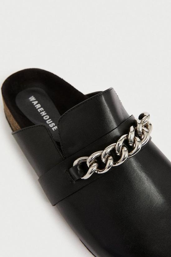 Warehouse Real Leather Slip On Chain Mule 3