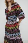 Warehouse Woven Shirred Waist Midi Tea Dress thumbnail 1