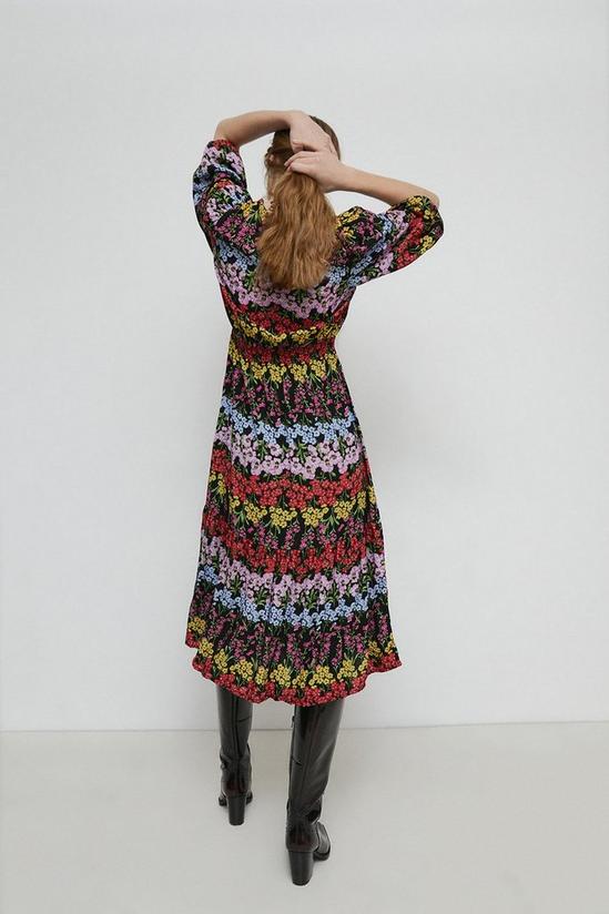 Warehouse Woven Shirred Waist Midi Tea Dress 3