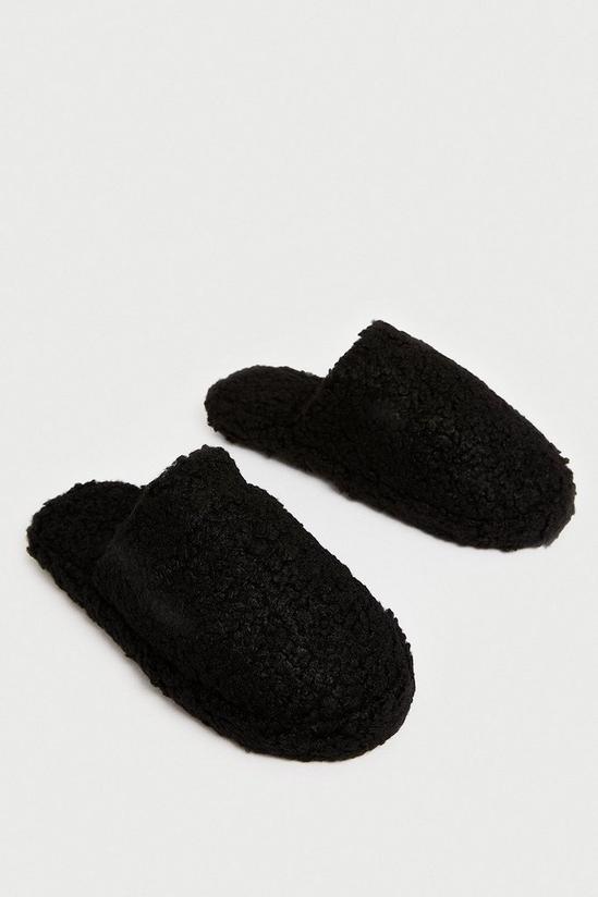 Warehouse Closed Toe Fluffy Slippers 2