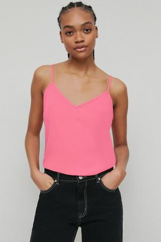 Lady Sleeveless Slip V Neck Skims Dupe Slim Tunic Top Bustier Vest T Shirt  Fall Sexy Cami Camisole Tank Blouse for Lady, Pink, Large : :  Clothing, Shoes & Accessories