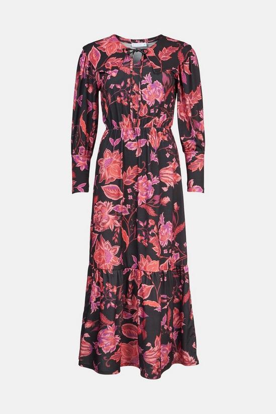 Warehouse Paisley Floral Scallop Collar Midi Dress 4