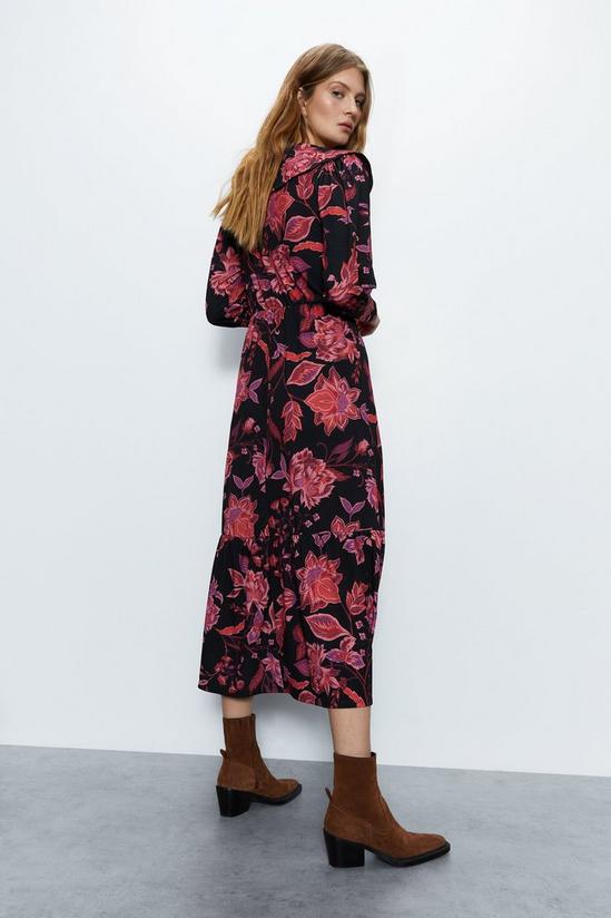 Warehouse Paisley Floral Scallop Collar Midi Dress 5