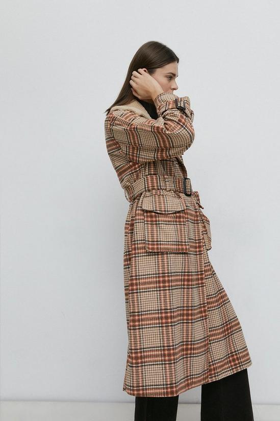 Warehouse Borg Collar Utility Wool Trench 2