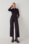 Warehouse Topstitched Detail Belted Jumpsuit thumbnail 1