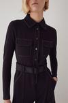 Warehouse Petite Topstitched Detail Belted Jumpsuit thumbnail 2