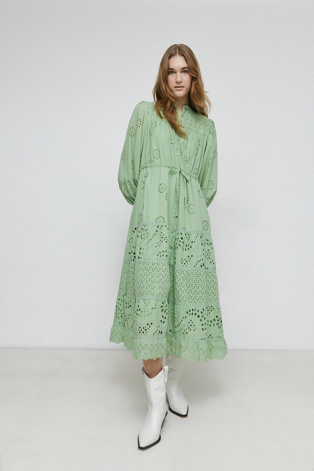 Warehouse green dress store sale