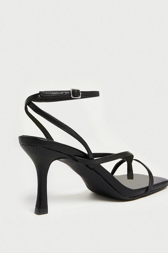 Warehouse Strappy Thong Heeled Sandal 3