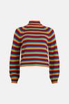 Warehouse Multi Rainbow Stripe Knit Jumper thumbnail 4