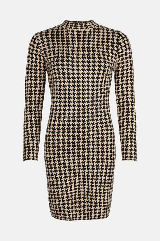 Warehouse Houndstooth Bodycon Knit Dress 4