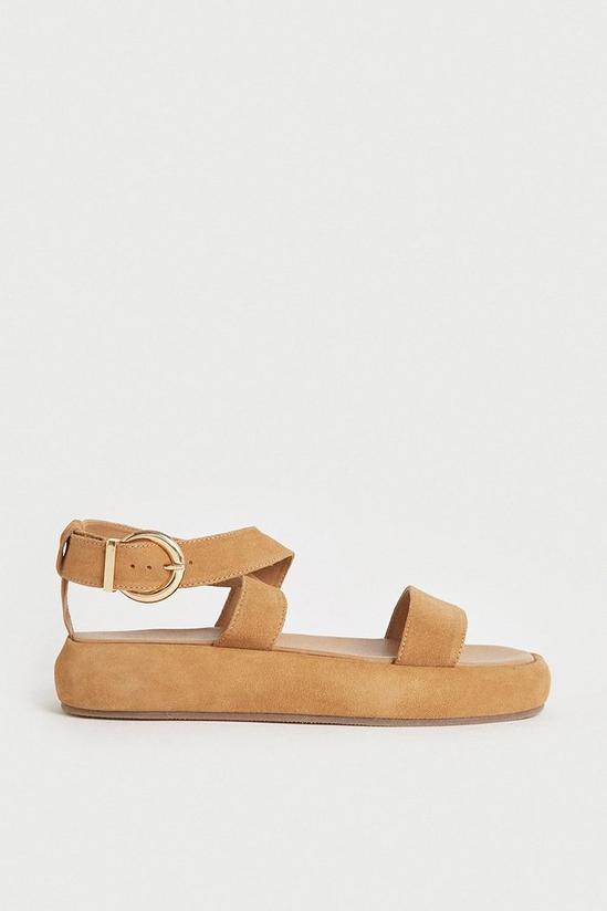 Warehouse Real Suede Wrap Around Ankle Chunky Sandal 1