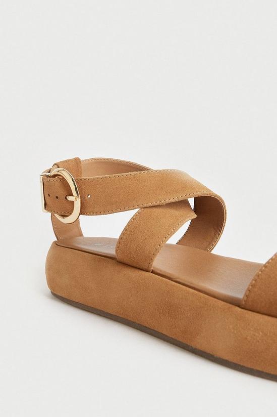 Warehouse Real Suede Wrap Around Ankle Chunky Sandal 3