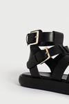 Warehouse Real Leather Double Buckle Gladiator Sandal thumbnail 3