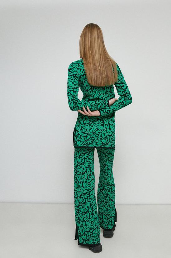 Warehouse Premium Knit Floral Jacquard Trousers 3