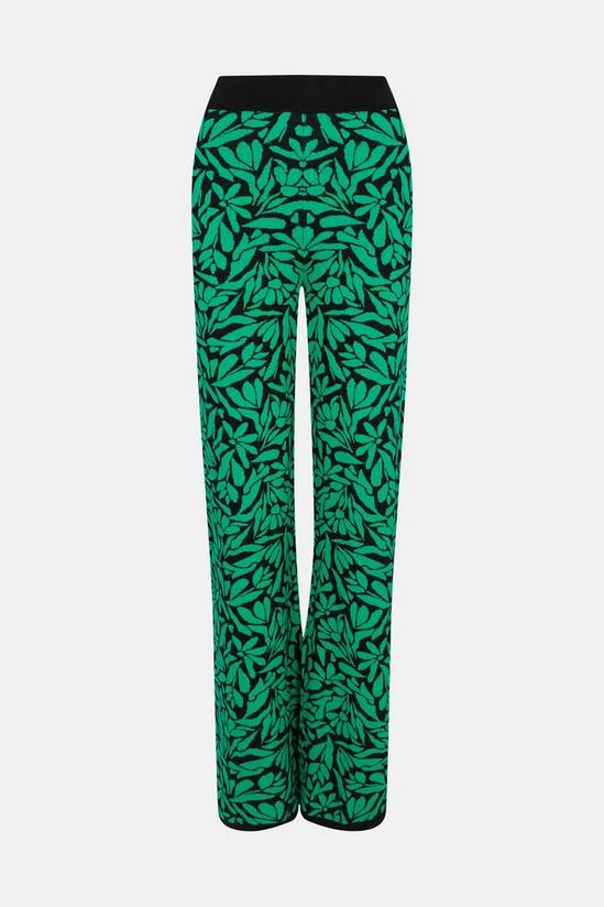 Warehouse Premium Knit Floral Jacquard Trousers 4