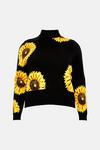 Warehouse Plus Size Sunflower Jacquard Knit Jumper thumbnail 4