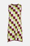 Warehouse Petite Checkerboard Knit Swing Dress thumbnail 4