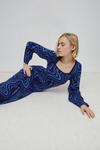 Warehouse Petite Warped Jacquard Knitted Midi Dress thumbnail 1