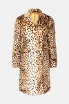 Warehouse Leopard Fur Midi Coat thumbnail 4