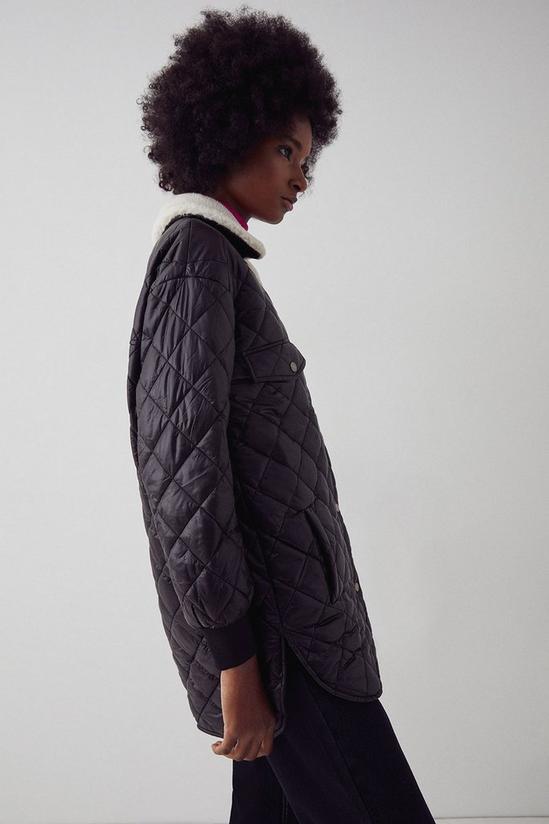 Warehouse Borg Collar Quilted Liner Jacket 2
