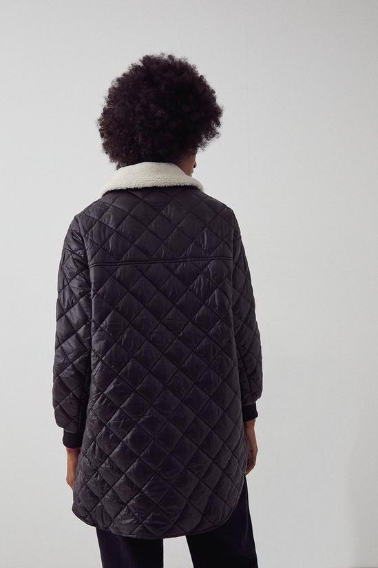 Warehouse Borg Collar Quilted Liner Jacket 3