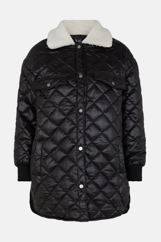 Warehouse Borg Collar Quilted Liner Jacket 4