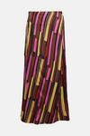 Warehouse Premium Satin Block Print Wrap Skirt With Tie thumbnail 4