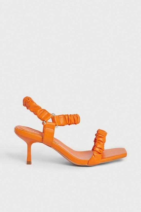 Warehouse Ruched Low Heel Sandal 1